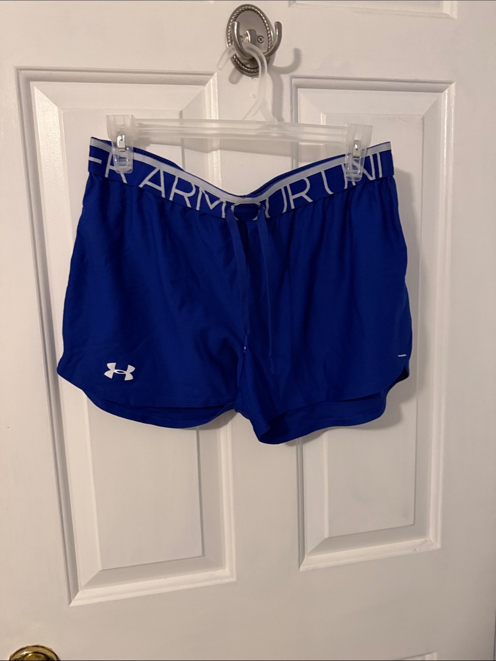 Under Armour Women’s Royal Blue Athletic Shorts with Branded Waistband